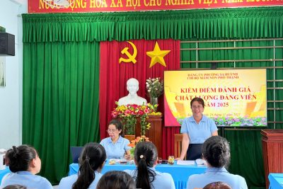 CHI BỘ TRƯỜNG MN PHỔ THẠNH HOÀN THÀNH TỐT CÔNG TÁC KIỂM ĐIỂM, ĐÁNH GIÁ ĐẢNG VIÊN NĂM 2025
